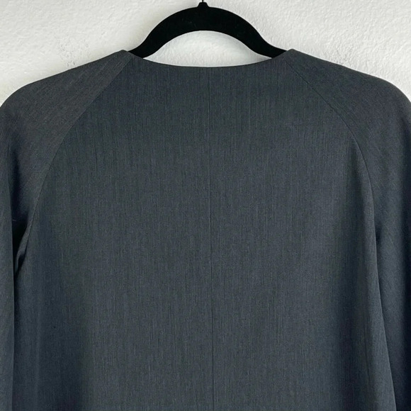 Kensie Blazer Jacket Women's 6 Crew Neck Snap Raglan Sleeve Pocket Lined Gray - Picture 6 of 11